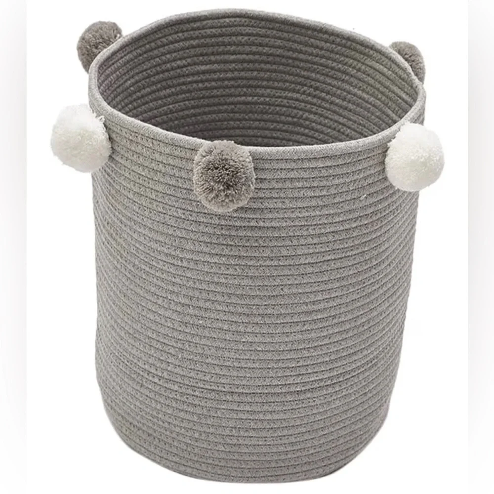 Laundry Basket Lid Storage Basket Bins Woven Heavy Duty Laundry Hamper